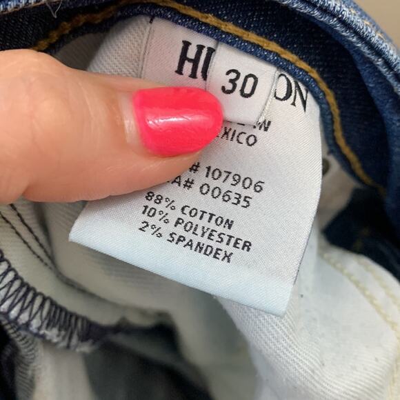 Hudson Barcara Crop Straight Cuffed Jeans - Picture 3 of 8